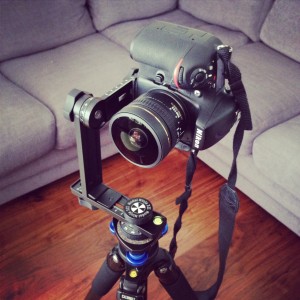 Nikon D800 mounted on Nodal Ninja 2